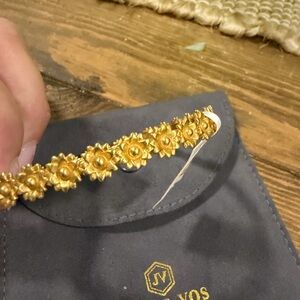Julie Vos Gold Floral Bracelet Large